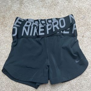Black, high wasted, limited edition crossover nike pro shorts